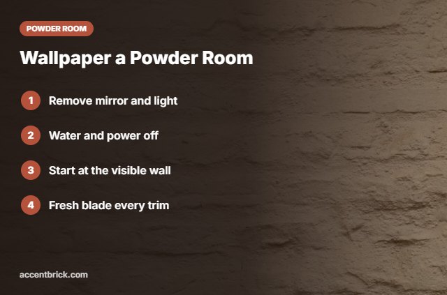Install tips for powder room wallpaper