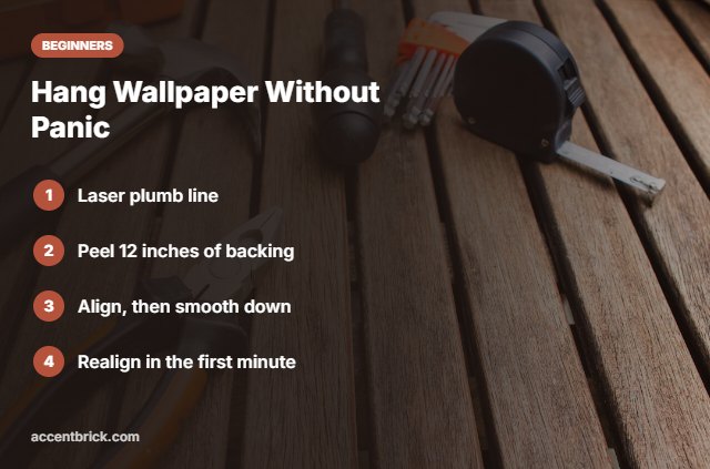 Beginner method for repositionable wallpaper