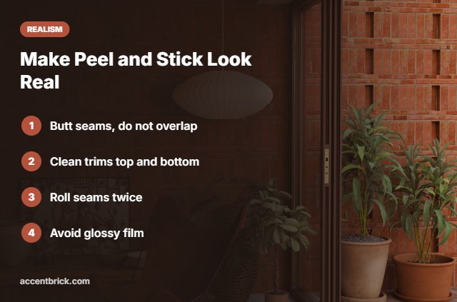 Tips to make peel and stick wallpaper look real