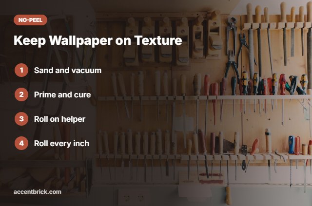 No-peel method for textured walls