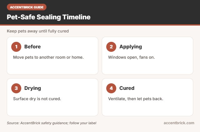 Timeline for the best pet safe brick sealer