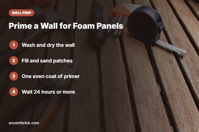 How to prime a wall before foam panels