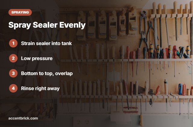 How to spray brick sealer