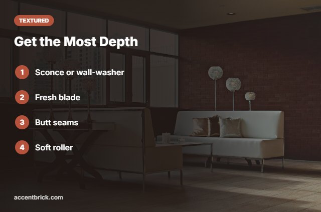 Tips for textured brick wallpaper
