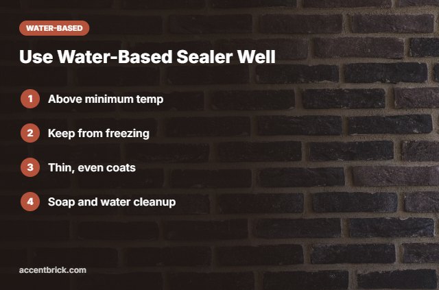 Tips for water-based brick sealer